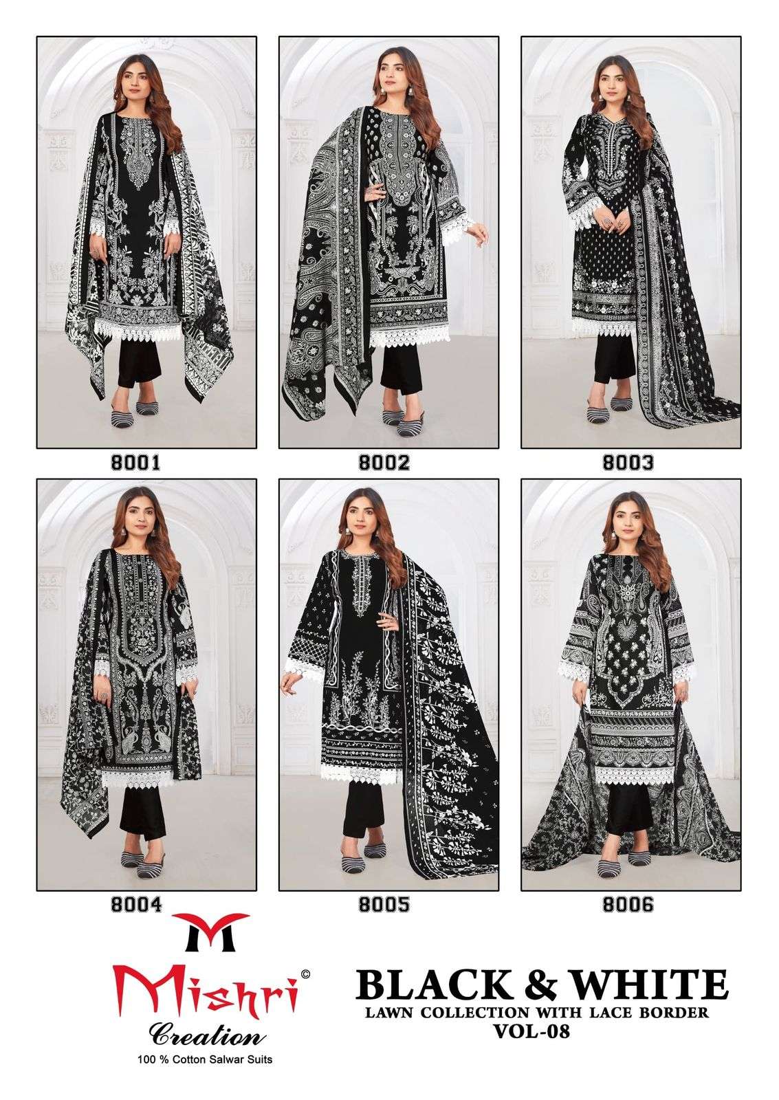 Mishri Creations Black & White Vol-8