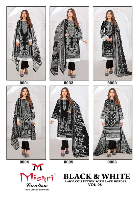 Mishri Creations Black & White Vol-8