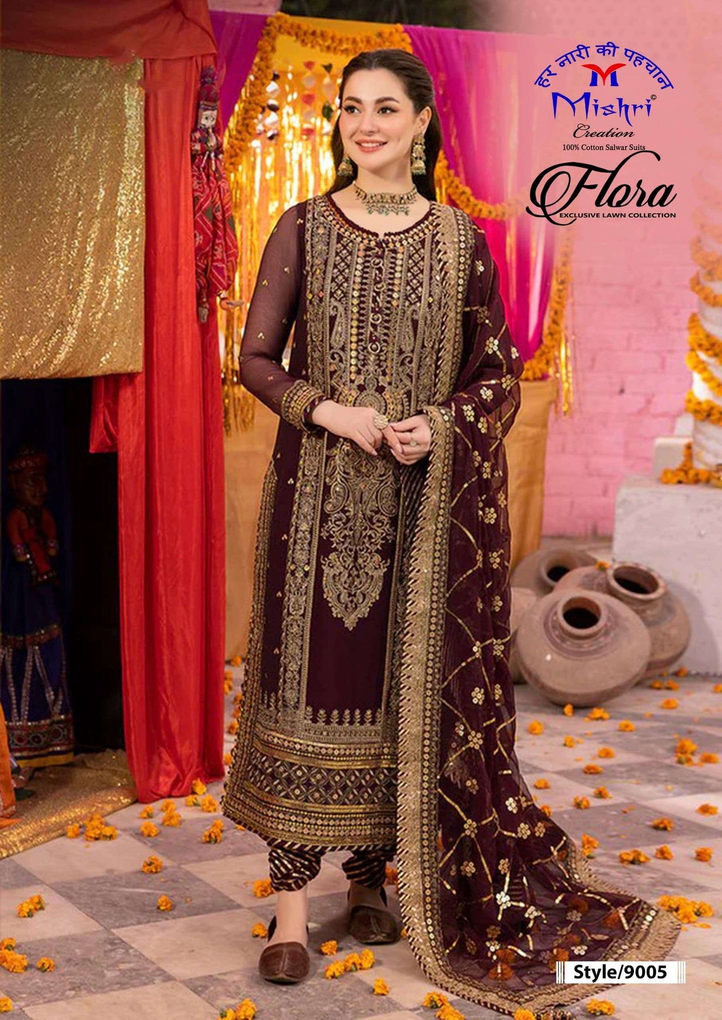 Mishri Creation Flora Vol 9 Heavy Lawn Cotton Dress Material
