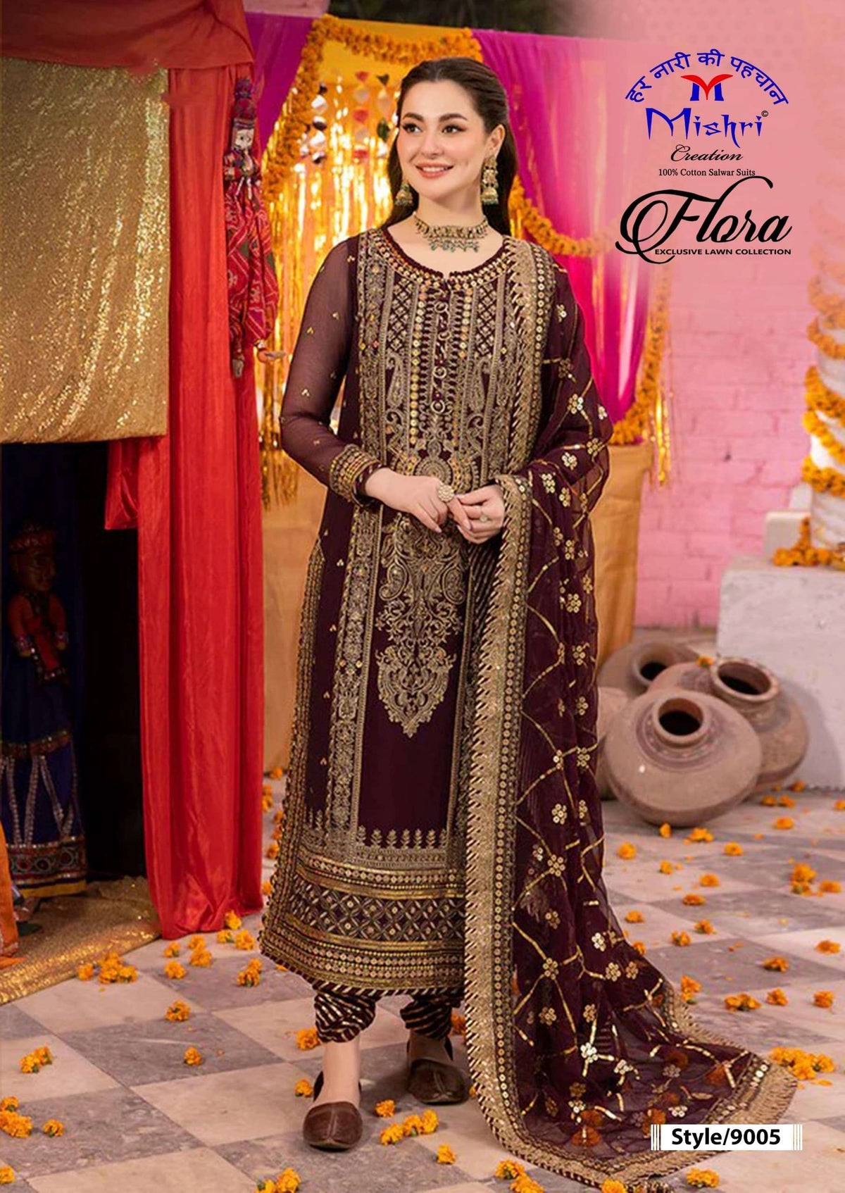 Mishri Creation Flora Vol 9 Heavy Lawn Cotton Dress Material