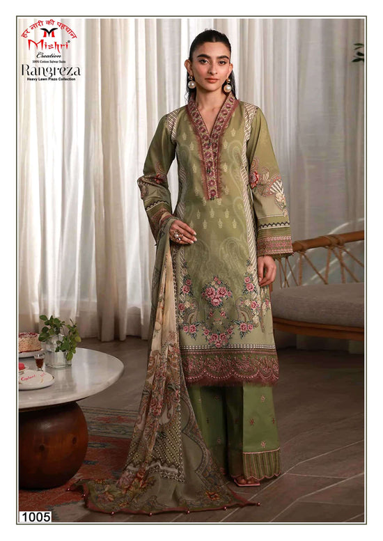 Mishri Creation Rangreza Heavy Poplin Cotton Dress Material