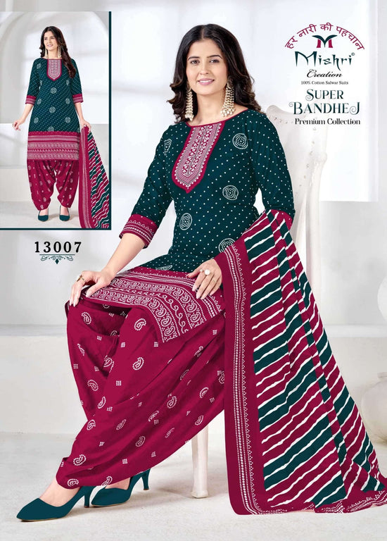 Mishri Super Bandhej Vol 13 Cotton Dress Material - Amrah Wholesale