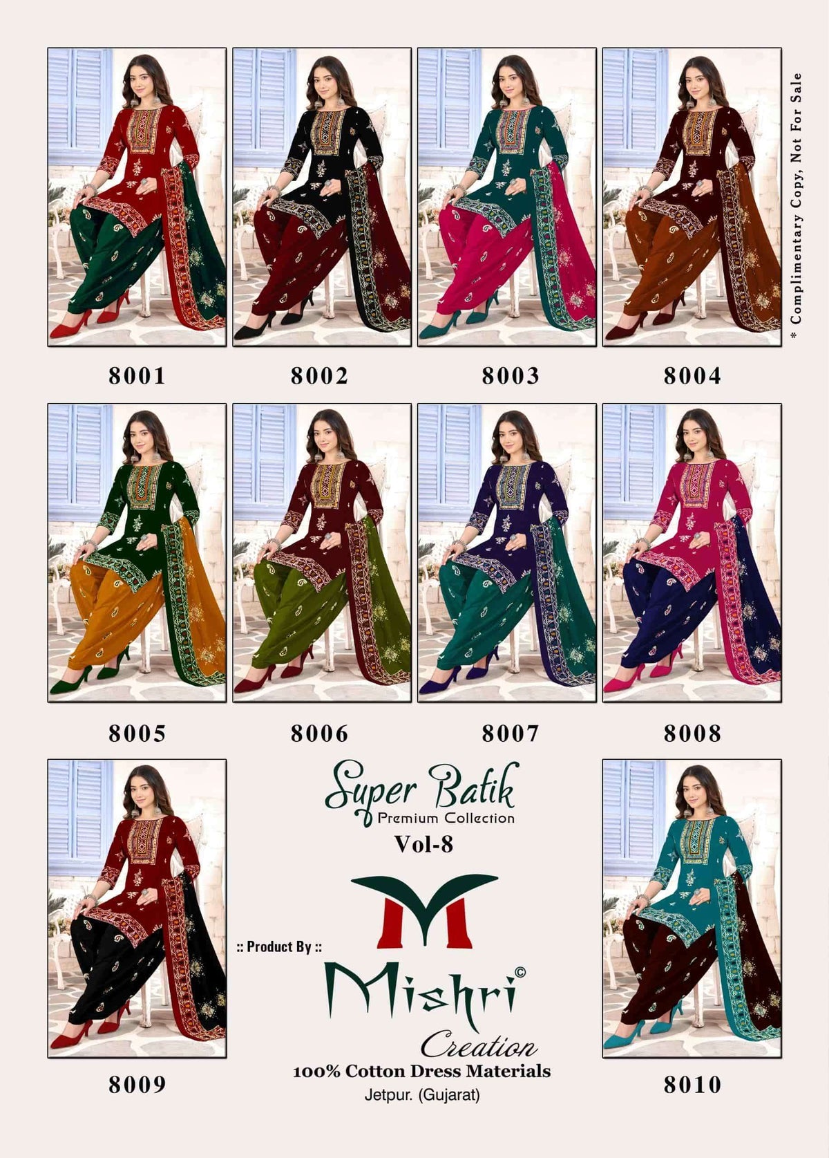 Mishri Creation Super Batik Vol 8 Cotton Dress Material