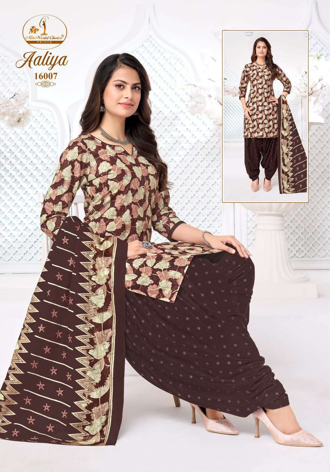 Miss World Choice Aaliya Vol 16 Pure Cotton Dress Material - Amrah Wholesale