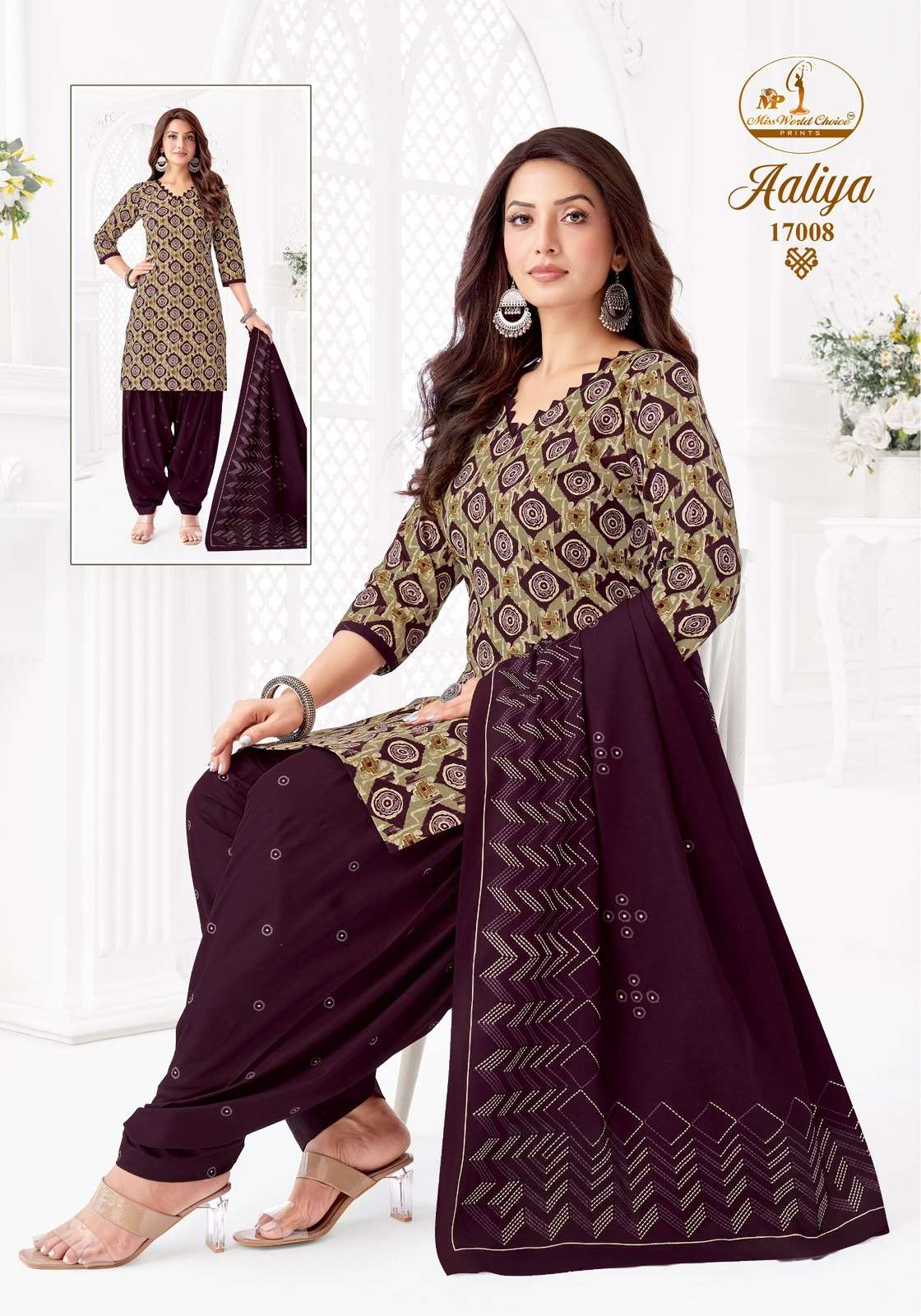 Miss World Choice Aaliya Vol 17 Pure Cotton Kurti Pant Dupatta Set
