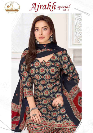 Miss World Choice Ajrakh Special Vol 14 Pure Cotton Printed Salwar Suit Set