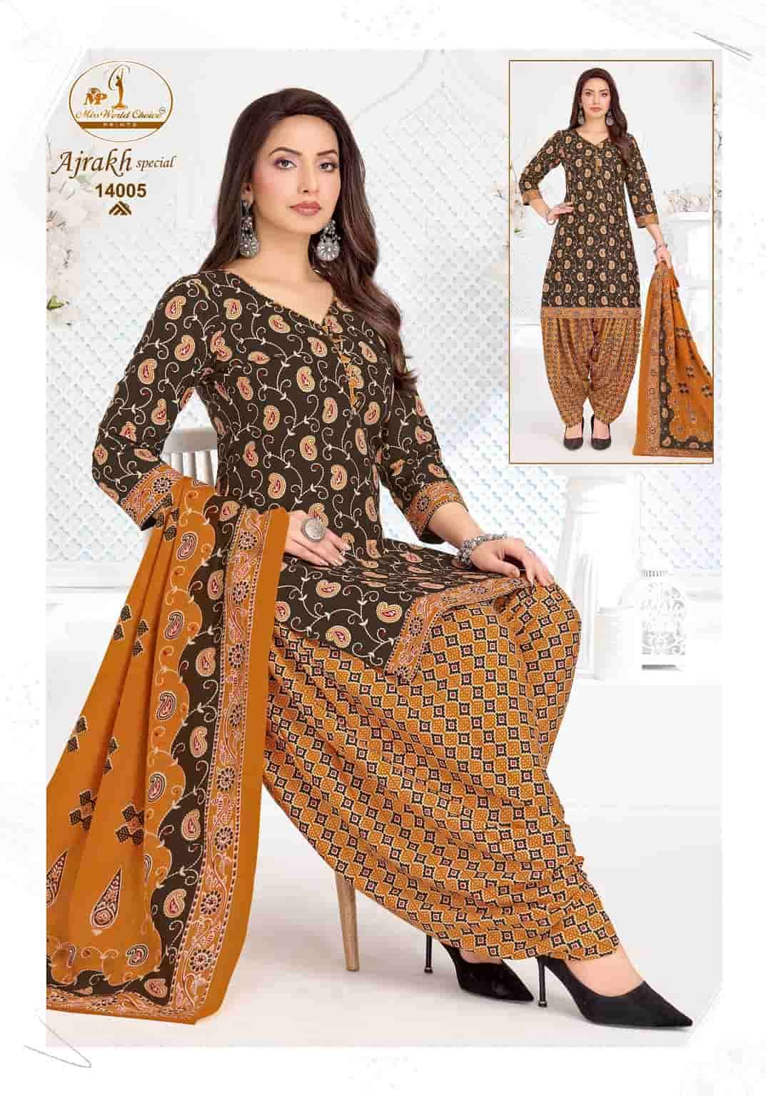 Miss World Choice Ajrakh Special Vol 14 Pure Cotton Printed Salwar Suit Set