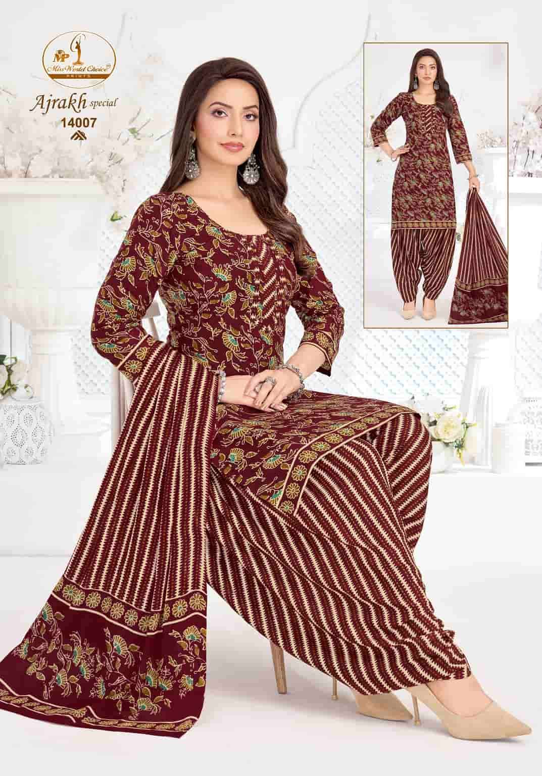 Miss World Choice Ajrakh Special Vol 14 Pure Cotton Printed Salwar Suit Set
