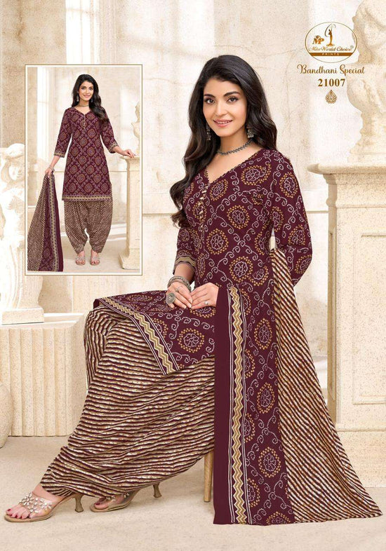 Miss World Choice Bandhani Special Vol 21 Pure Cotton Dress Material Wholesale
