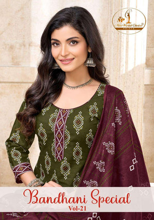 Miss World Choice Bandhani Special Vol 21 Pure Cotton Dress Material Wholesale - Amrah Wholesale