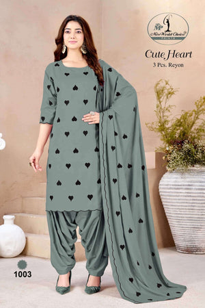Miss World Choice Cute Heart Vol 1 Premium Rayon Dress Material Wholesale - Amrah Wholesale