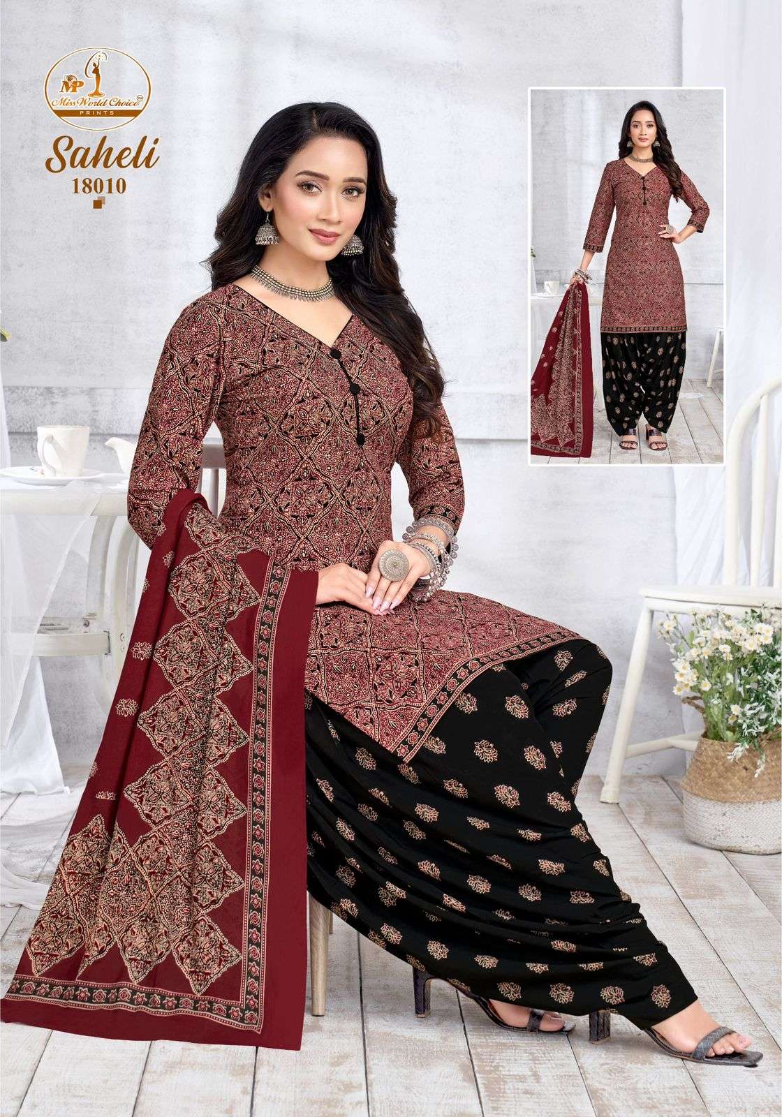 Miss World Choice Saheli Vol 18 Cotton Kurti Pant Dupatta Set - Amrah Wholesale