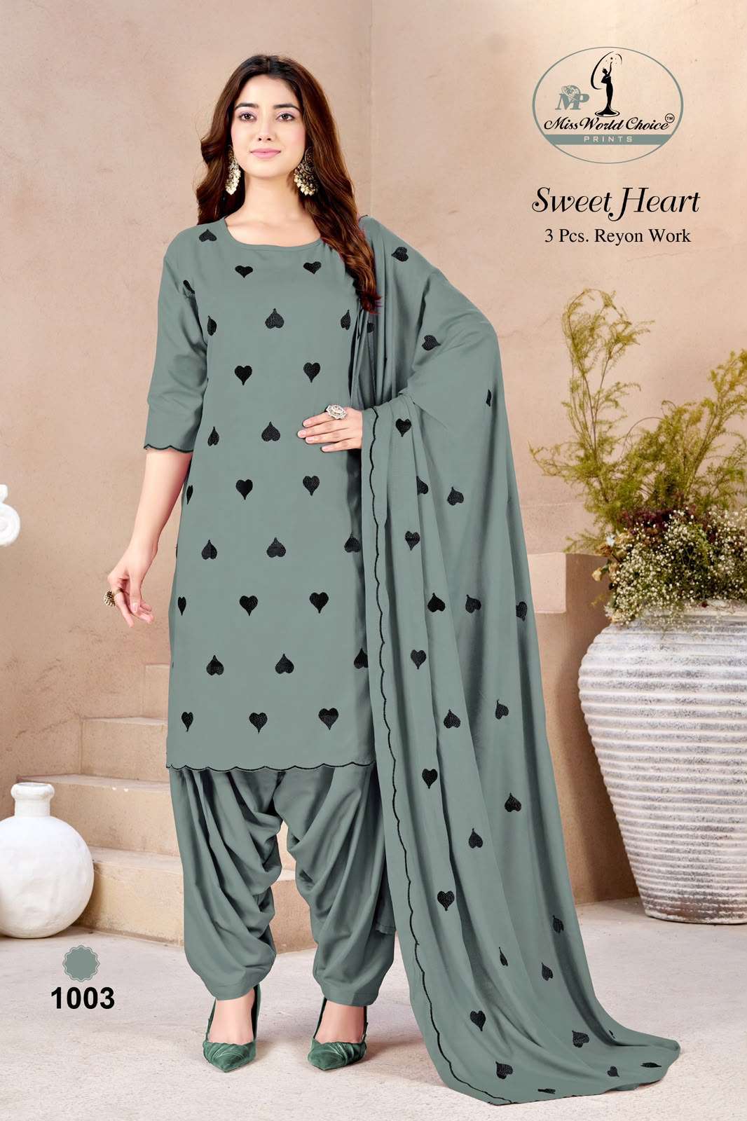 Miss World Choice Sweet Heart Rayon Dress Material