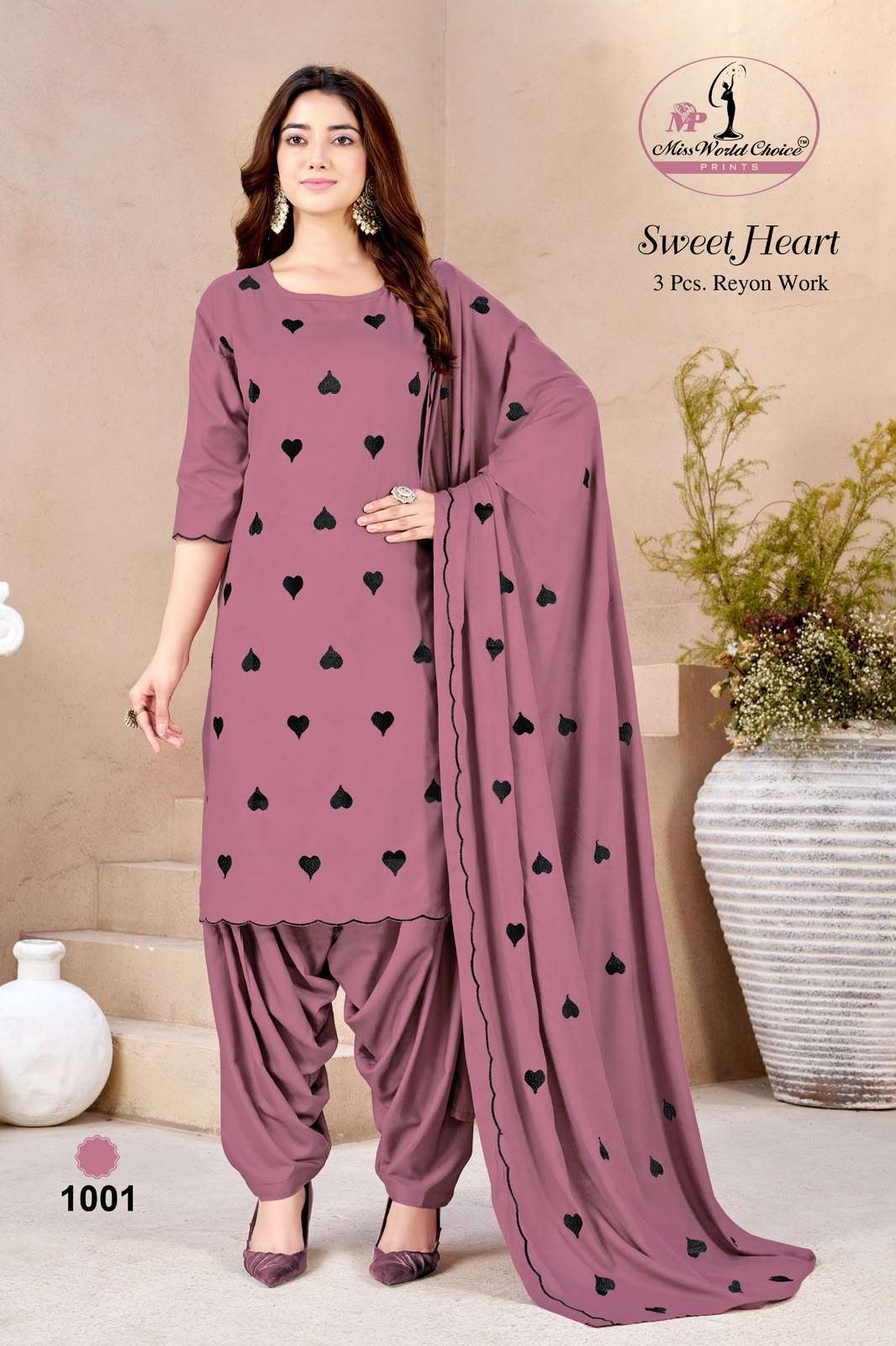 Miss World Choice Sweet Heart Rayon Dress Material