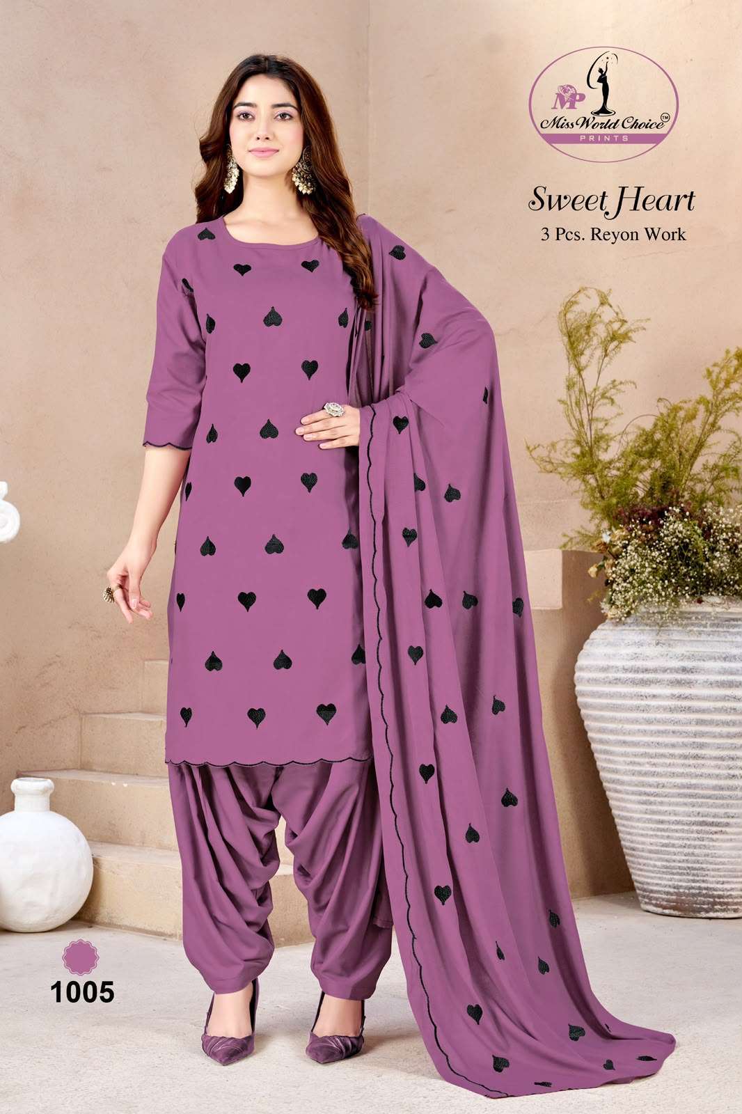 Miss World Choice Sweet Heart Rayon Dress Material