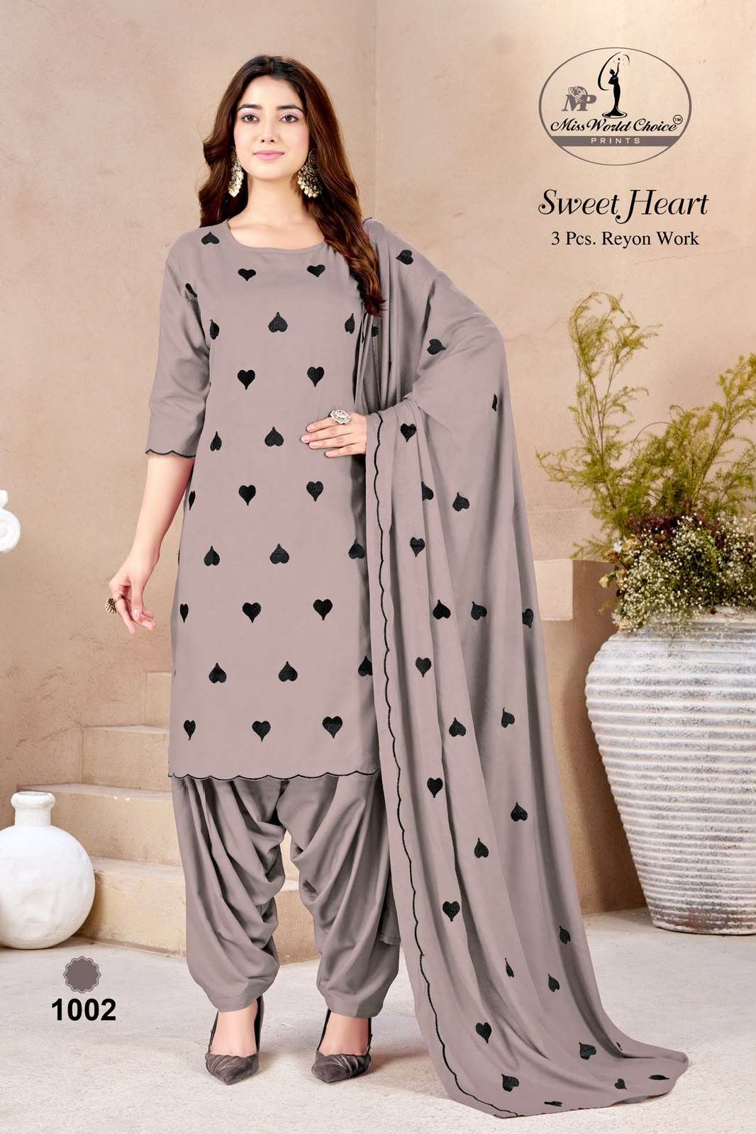 Miss World Choice Sweet Heart Rayon Dress Material