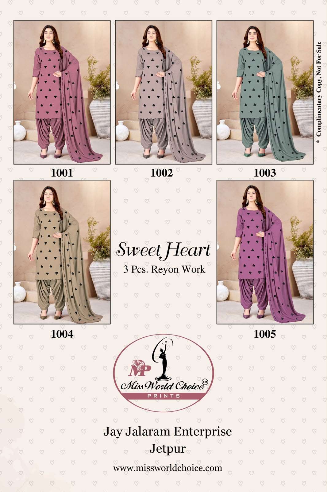 Miss World Choice Sweet Heart Rayon Dress Material