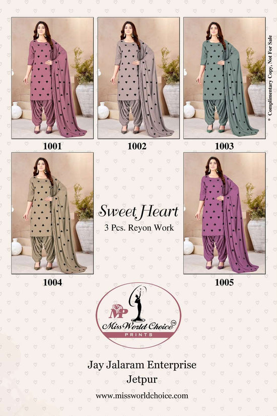 Miss World Choice Sweet Heart Rayon Dress Material