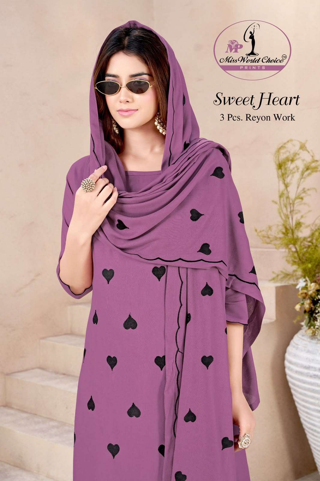 Miss World Choice Sweet Heart Rayon Dress Material