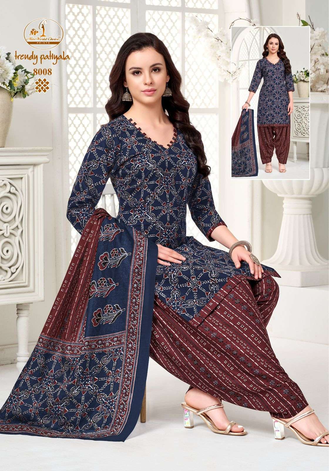 Miss World Choice Trendy Patiyala Pure Cotton Dress
