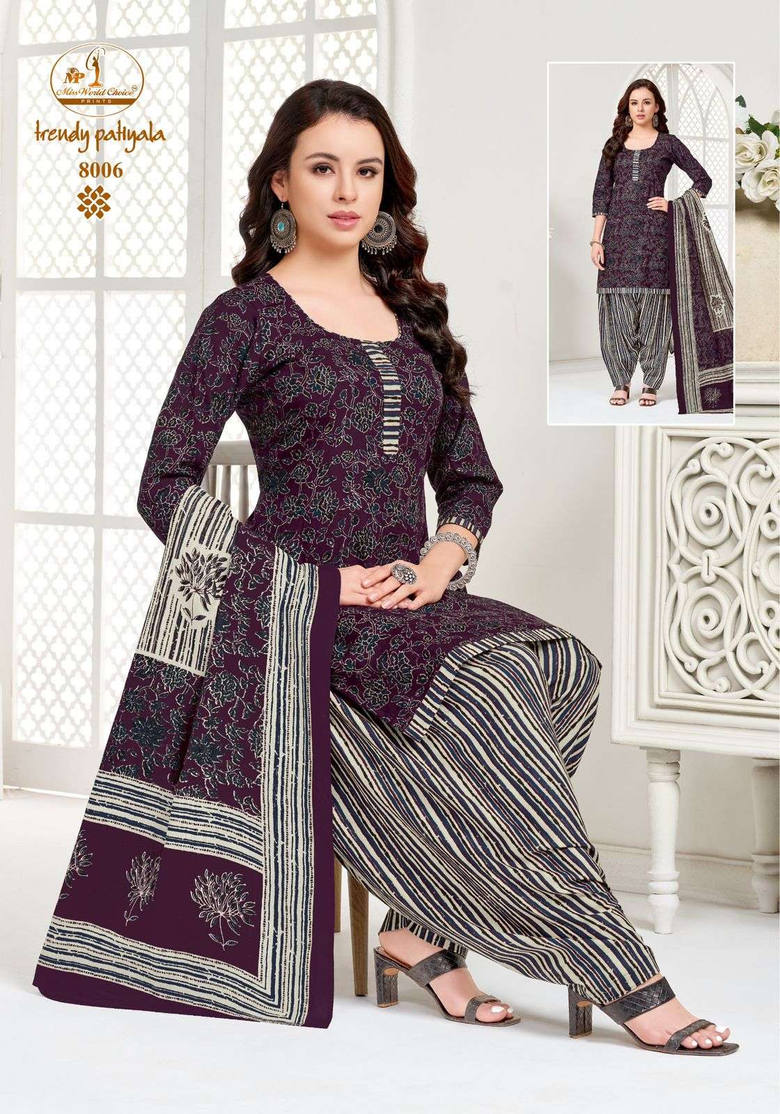 Miss World Choice Trendy Patiyala Pure Cotton Dress