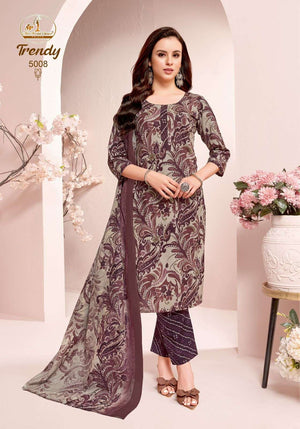 Miss World Choice Trendy Vol 5 Pure Cotton Kurti Pant Dupatta Set