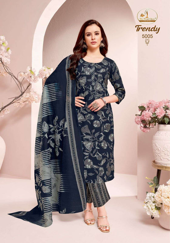 Miss World Choice Trendy Vol 5 Pure Cotton Kurti Pant Dupatta Set