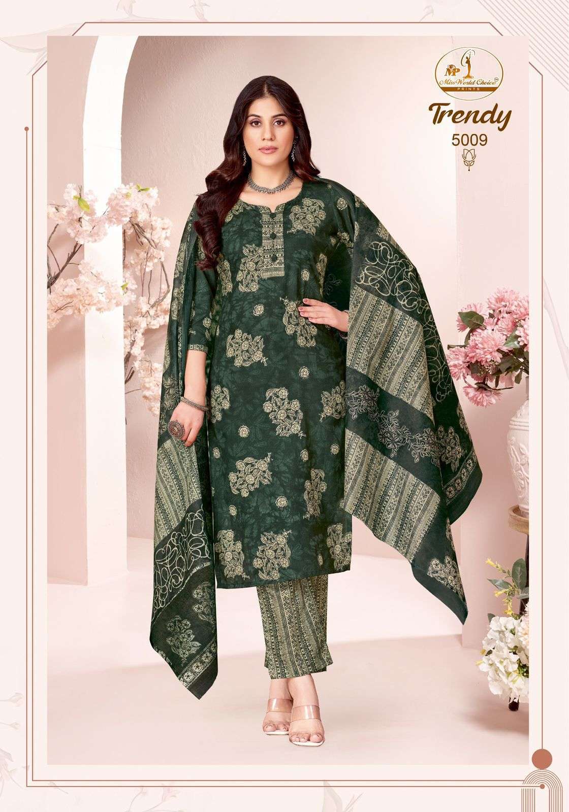 Miss World Choice Trendy Vol 5 Pure Cotton Kurti Pant Dupatta Set