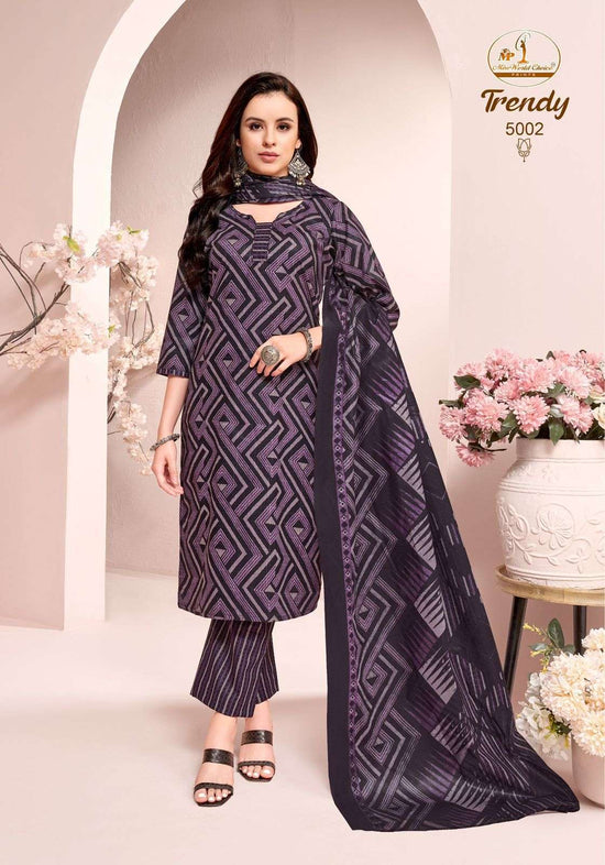 Miss World Choice Trendy Vol 5 Pure Cotton Kurti Pant Dupatta Set