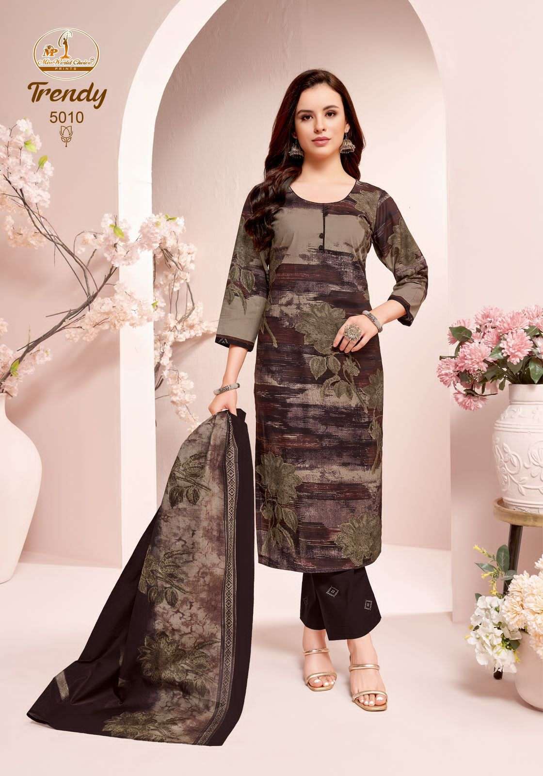 Miss World Choice Trendy Vol 5 Pure Cotton Dress Material - Amrah Wholesale