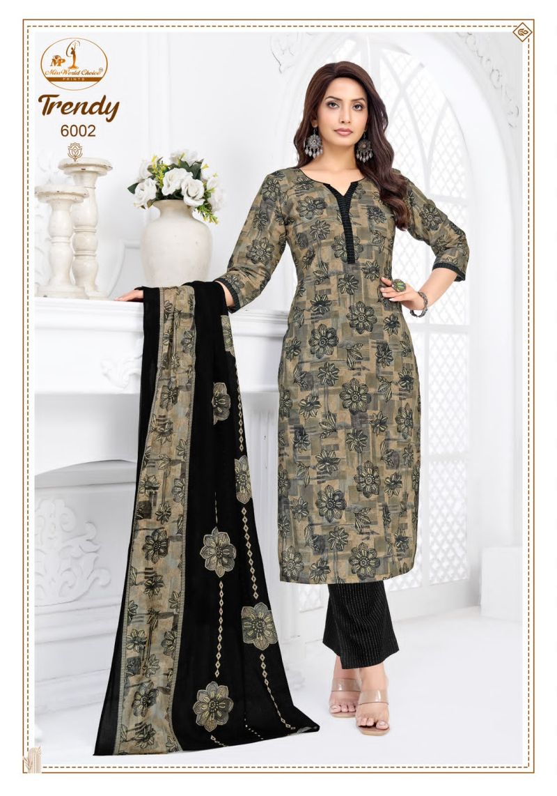 Miss World Trendy Vol 6 Readymade Pure Cotton Kurti Pant Dupatta Set