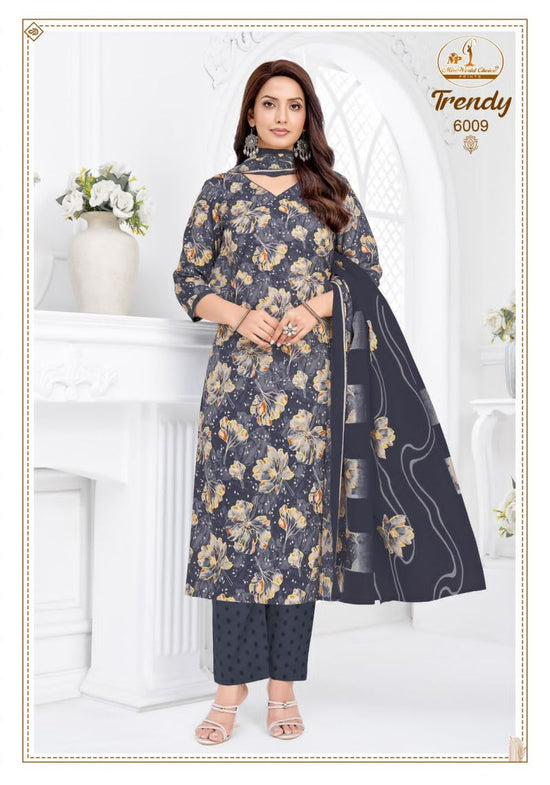 Miss World Trendy Vol 6 Readymade Pure Cotton Kurti Pant Dupatta Set
