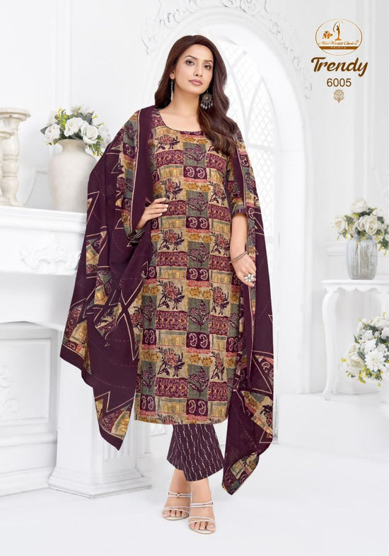 Miss World Trendy Vol 6 Readymade Pure Cotton Kurti Pant Dupatta Set