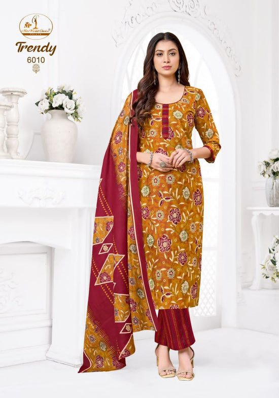 Miss World Trendy Vol 6 Readymade Pure Cotton Kurti Pant Dupatta Set