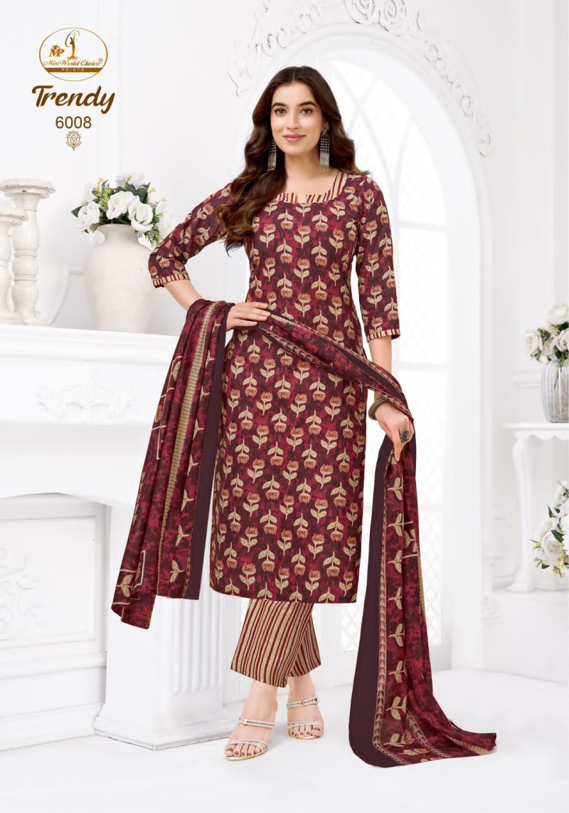 Miss World Trendy Vol 6 Readymade Pure Cotton Kurti Pant Dupatta Set