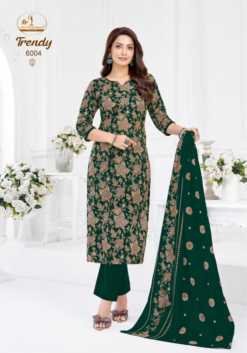 Miss World Trendy Vol 6 Readymade Pure Cotton Kurti Pant Dupatta Set