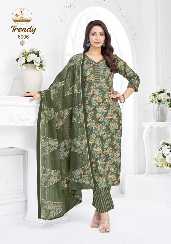 Miss World Trendy Vol 6 Readymade Pure Cotton Kurti Pant Dupatta Set