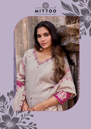 Mittoo Aaika Viscose Kurti Pant Dupatta Set - Amrah Wholesale