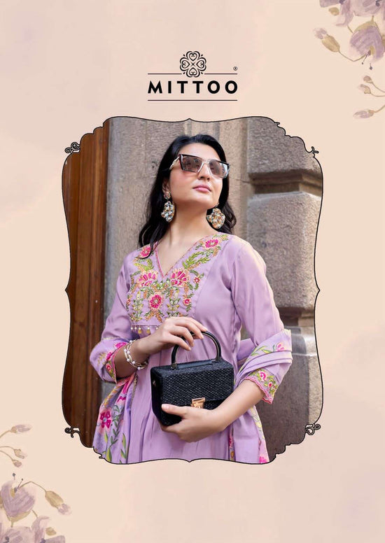 Mittoo Aarzoo Viscose Weaving Handwork Kurti Pant Dupatta Set