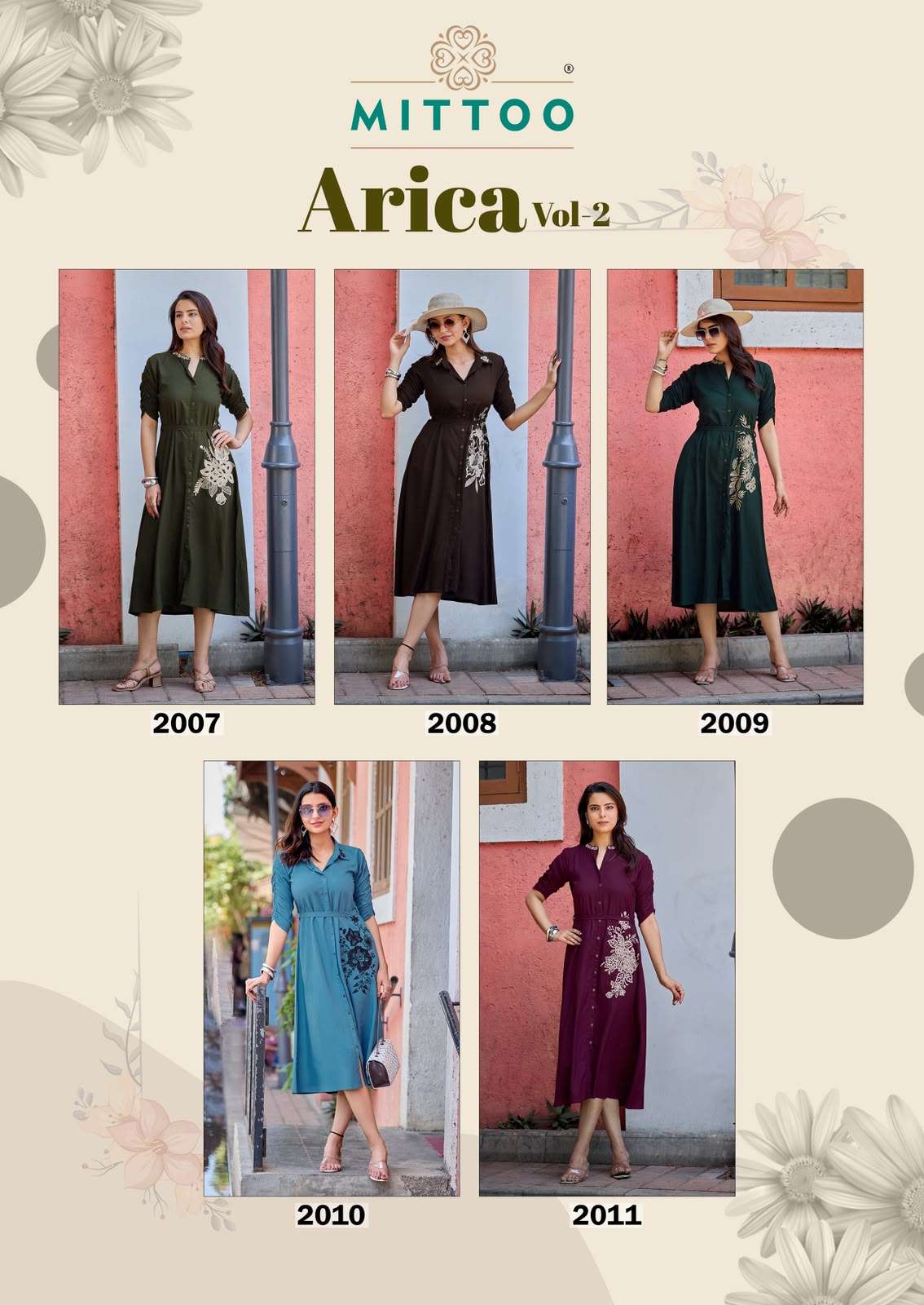 Mittoo Arica Vol 2 Heavy Rayon Thread Work Kurti