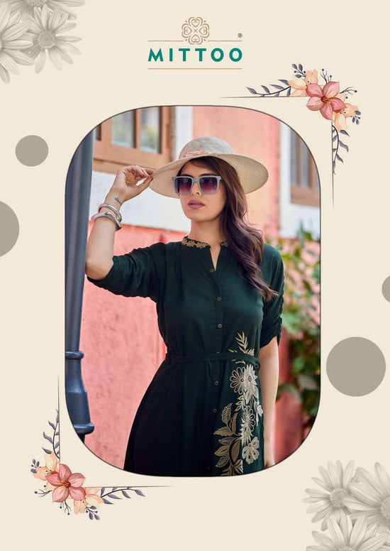 Mittoo Arica Vol 2 Heavy Rayon Thread Work Kurti