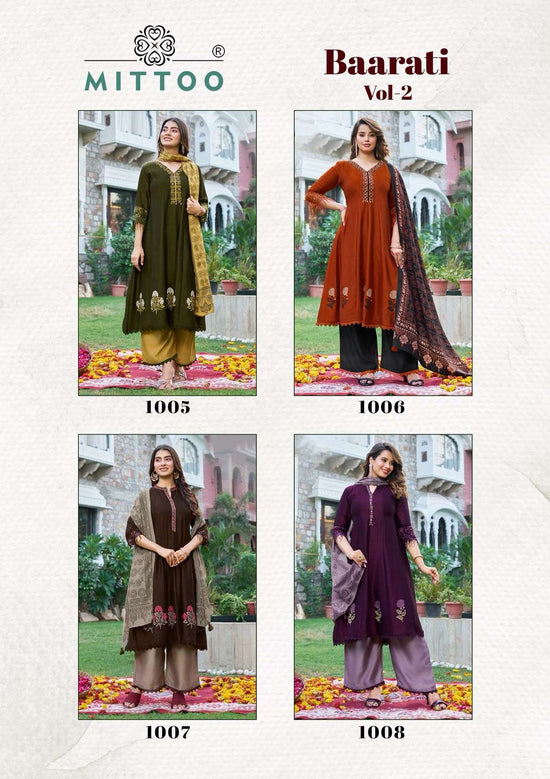 Mittoo Baarati Vol-2 Vichitra Silk Stitched Salwar Suit