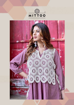 Mittoo Beauty Line Designer Viscose Weaving Co Ord Set