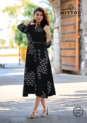Mittoo Belt Vol 26 Rayon Printed Stitched Kurti