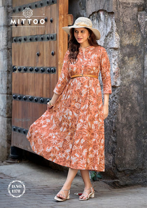 Mittoo Belt Vol 26 Rayon Printed Stitched Kurti