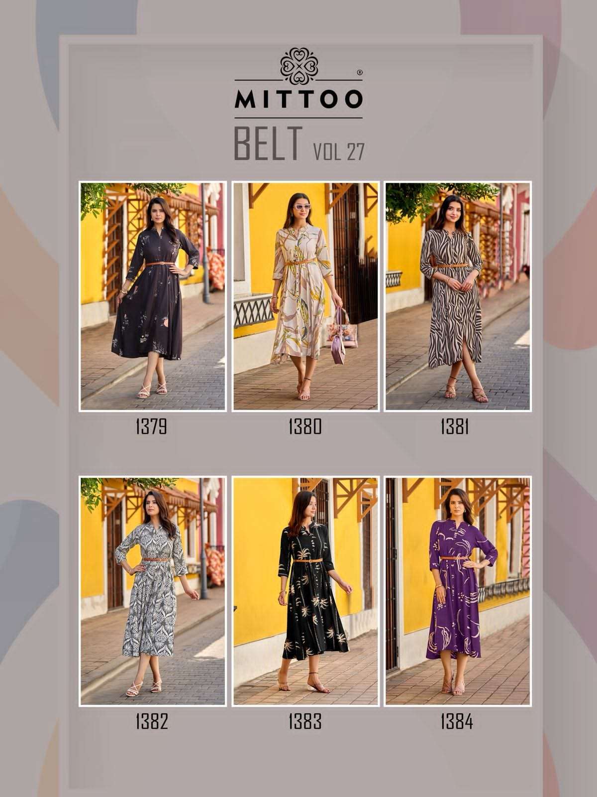 Mittoo Belt Vol 27 Rayon Printed Western Wear Midi Dress