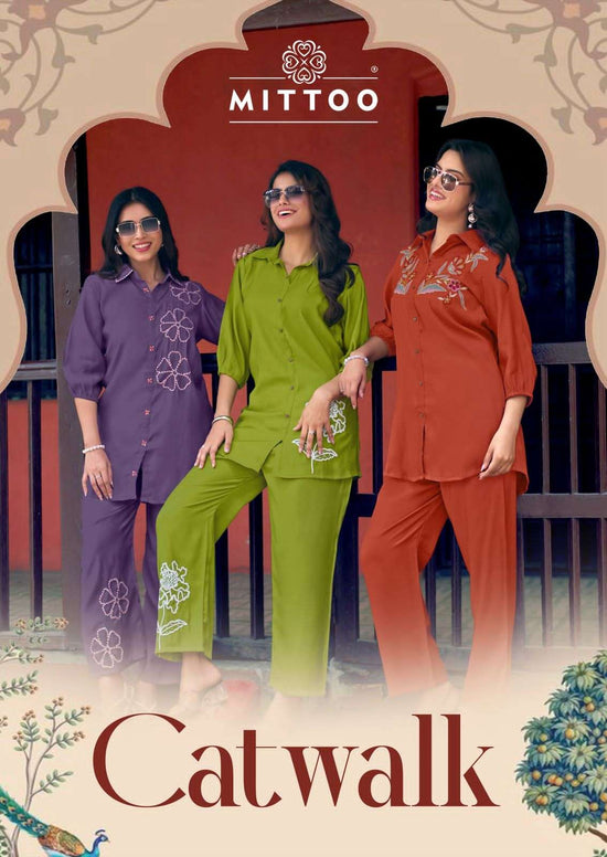 Mittoo Cat Walk Co Ord Set Wholesale Catalogue - Amrah Wholesale