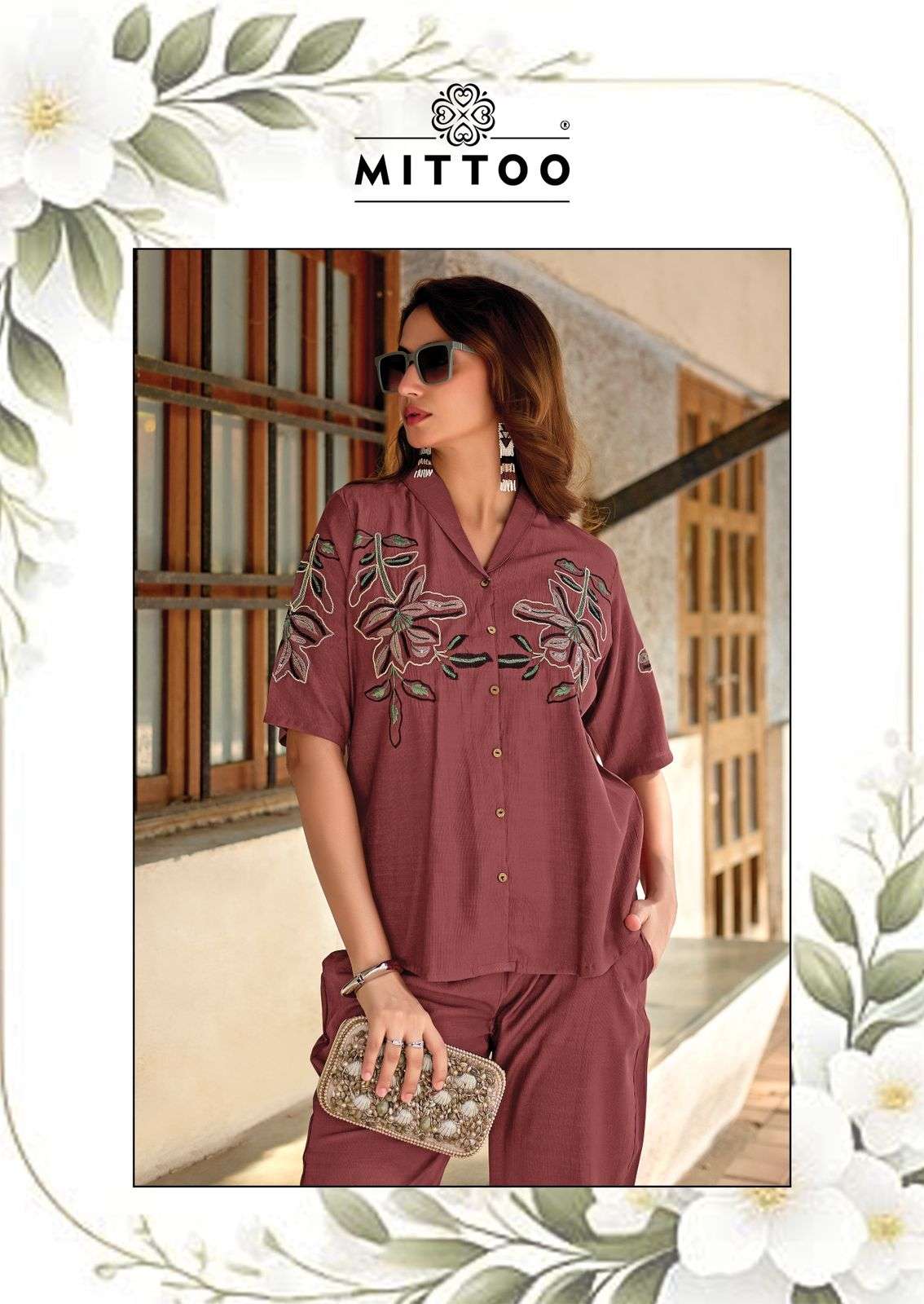 Mittoo Daizy Vol 2 Viscose Crape Co Ord Set - Amrah Wholesale
