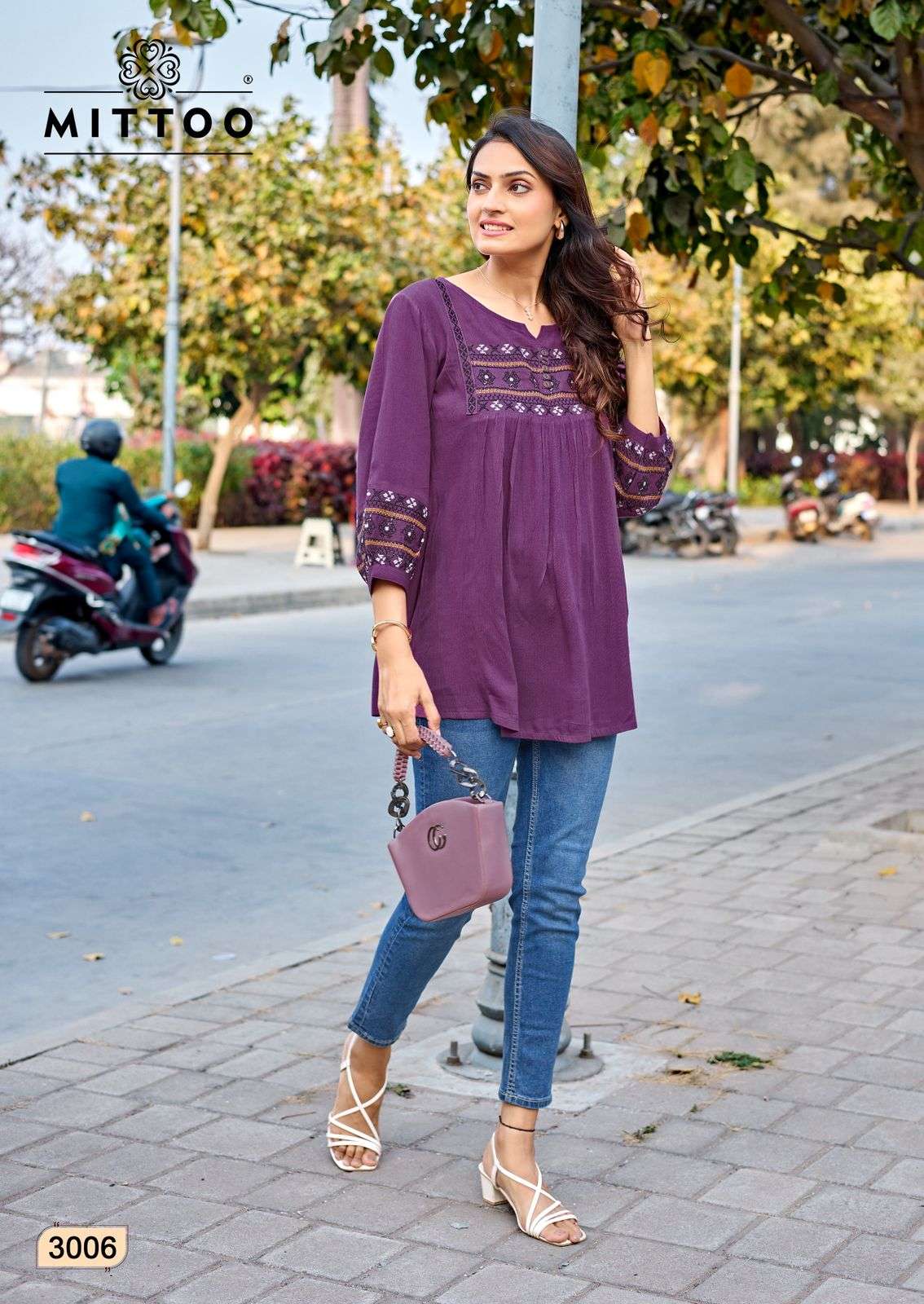 MITTOO EMLEE Rayon Stitched Tunics