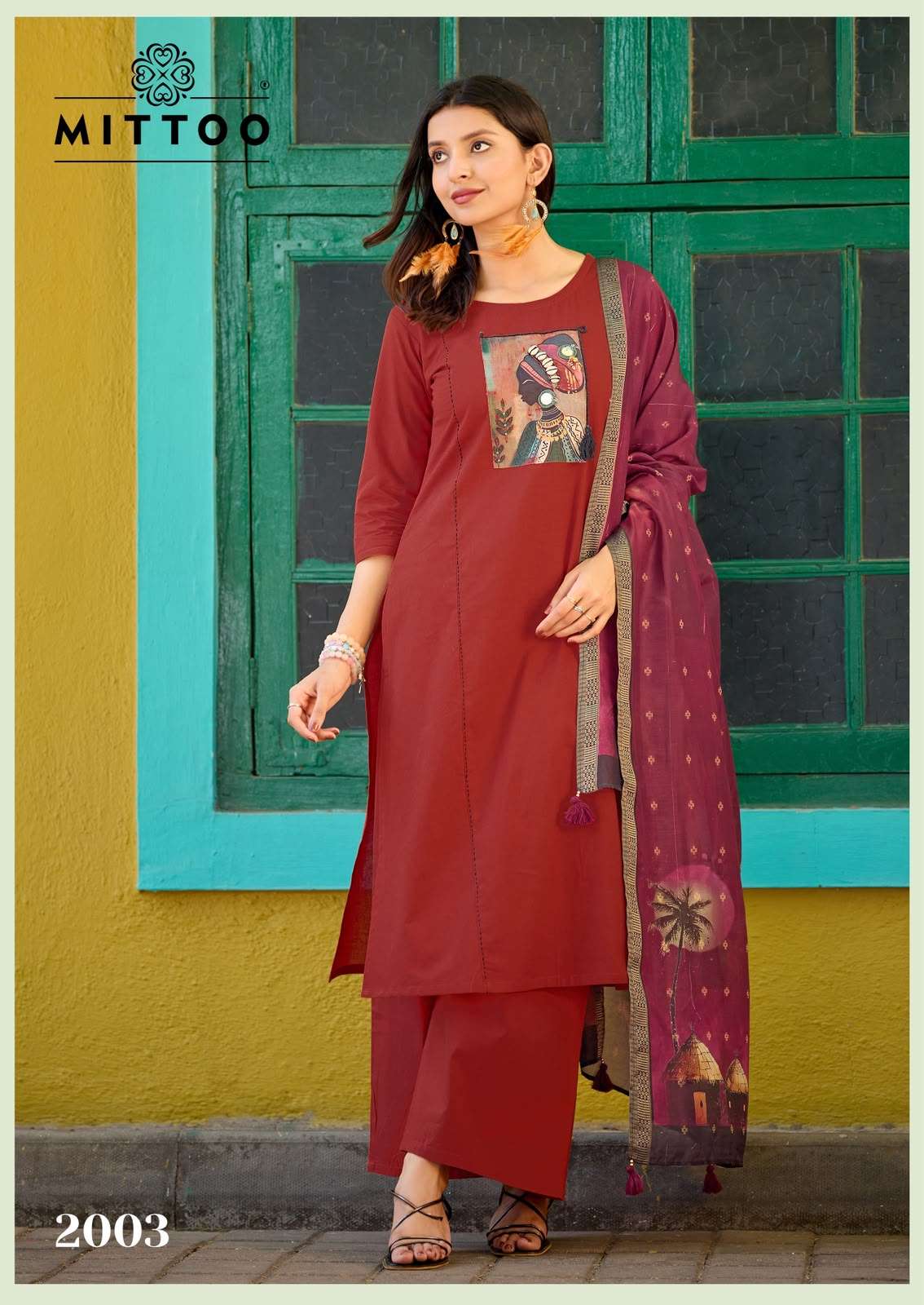 Mittoo Gopika 2001 To 2006 Premium Cotton Printed Stitched Suit Set